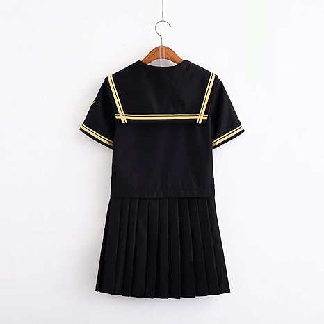 学生服制服　セーラー服　LLサイズ　ブラック×ホワイトライン Amazon.co.jp: 長袖セーラー服 二本ライン 女子高校生 冬制服